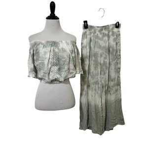 Ocean drive medium tie dye off shoulder two piece set